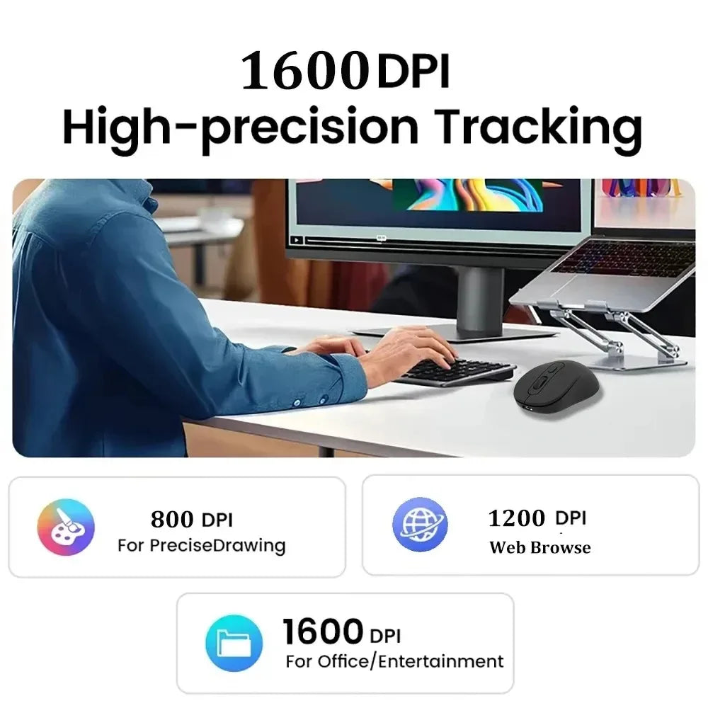 2.4G Wireless Mouse Gaming Mouse Office Mouse 800-1200-1600 DPI Optical Mouse Mice Ergonomic Mouse for PC Laptop Macbook Pro