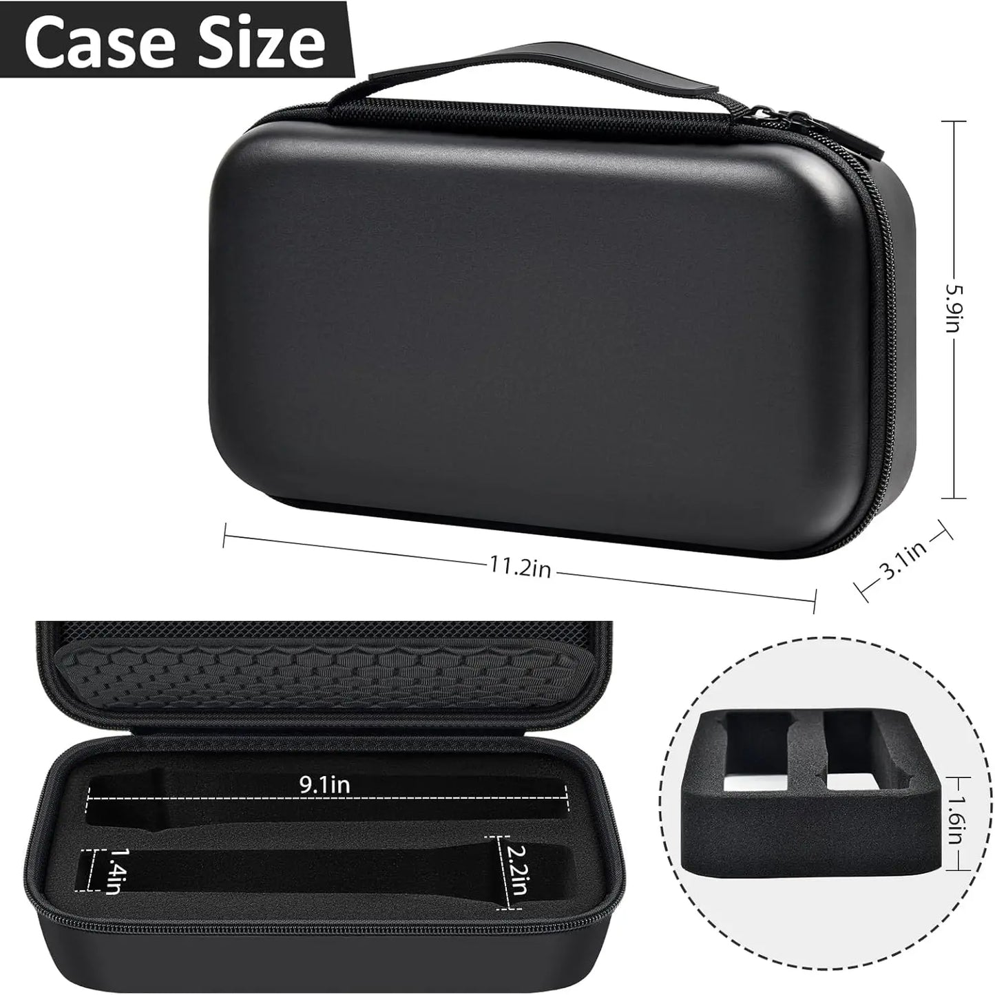 (Case Only) Wireless Microphone Case Compatible with JBL Wireless Two Microphone System, Handheld Dual Mic Travel Storage Bag