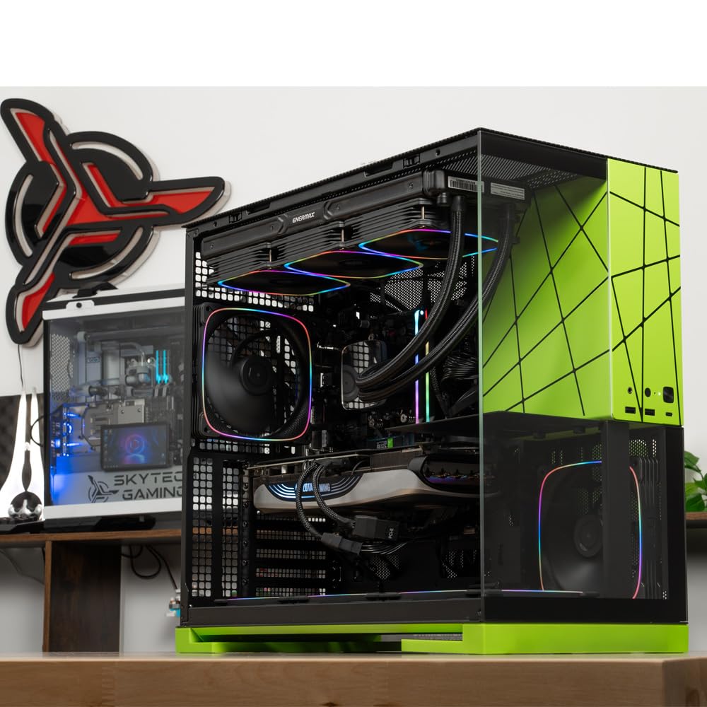 Skytech Gaming Viper Desktop PC, Ryzen 7 9800X3D 4.7 GHz (5.2 GHz), NVIDIA RTX 5080 16GB, 2TB NVMe SSD, 64GB DDR5 RAM 6000 RGB, 850W Gold ATX 3 PSU, 360mm ARGB AIO, Wi-Fi, Win 11