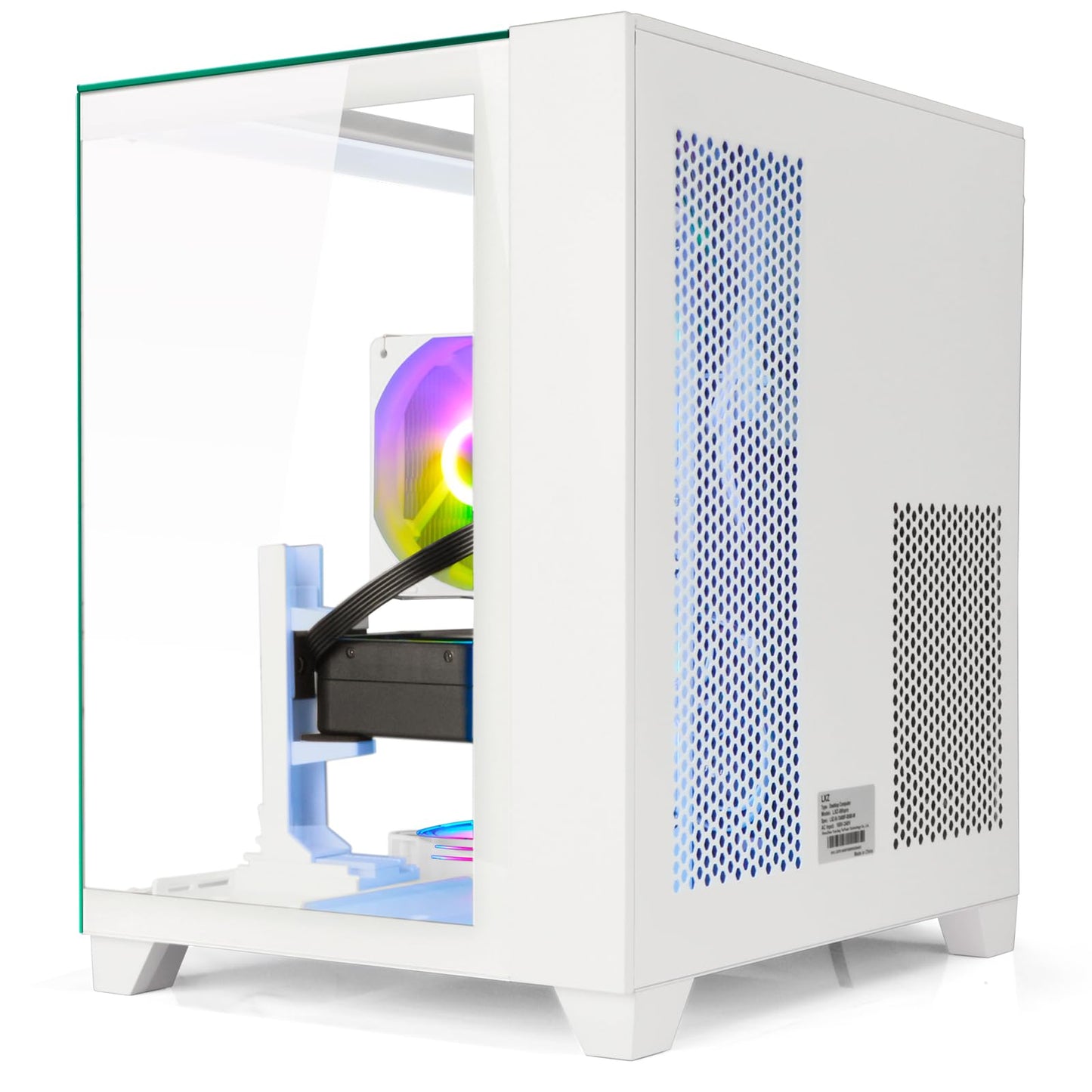 LXZ Gaming PC Desktop Ryzen 7 8700F | AMD Radeon RX 7650GRE 8GB | 32GB DDR5 RAM | 1TB SSD | High-End Tower Computer(White)