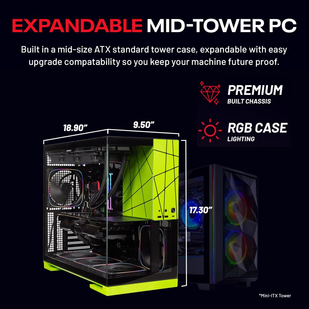 Skytech Gaming Viper Desktop PC, Ryzen 7 9800X3D 4.7 GHz (5.2 GHz), NVIDIA RTX 5080 16GB, 2TB NVMe SSD, 64GB DDR5 RAM 6000 RGB, 850W Gold ATX 3 PSU, 360mm ARGB AIO, Wi-Fi, Win 11