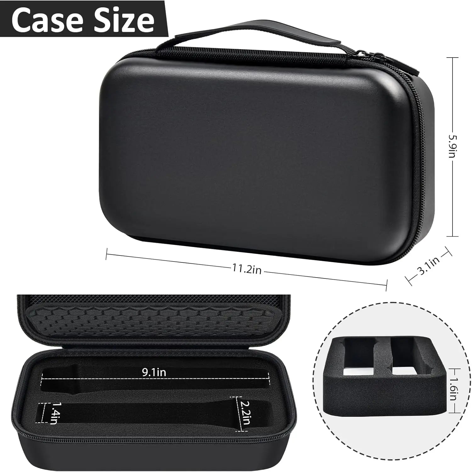 (Case Only) Wireless Microphone Case Compatible with JBL Wireless Two Microphone System, Handheld Dual Mic Travel Storage Bag