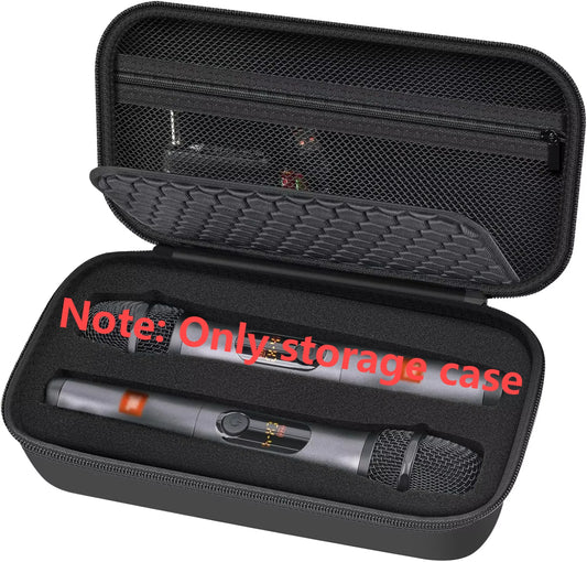 (Case Only) Wireless Microphone Case Compatible with JBL Wireless Two Microphone System, Handheld Dual Mic Travel Storage Bag