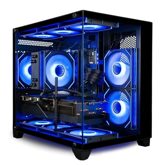 Panorama RTX 5070TI Gaming PC Desktop - AMD Ryzen 7 9700X Processor, 32GB DDR5 RAM, 2TB NVMe Gen4 SSD, WiFi + BT, KB & M, HDMI + DP, Windows 11 Pro - Best 2025 RGB Prebuilt Tower Computer for Gamers