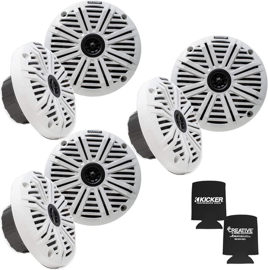 6.5" Marine Speakers (3 Pair) White Salt Water Grills OEM Replacement Speakers