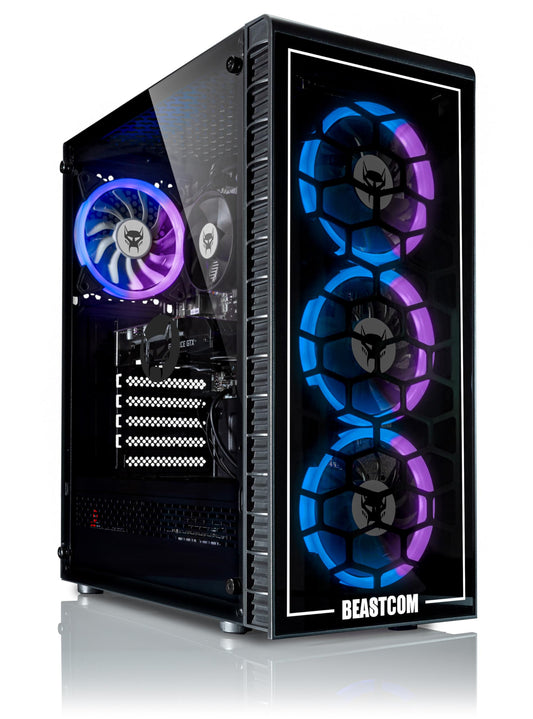 BEASTCOM Q5 Pro Gaming PC | Intel i7-12700F 12X 4,90GHz 20-Threads | NVIDIA RTX 5060 8GB | 32GB RAM | 1TB NVMe SSD | WiFi 5 | Windows 11 Pro